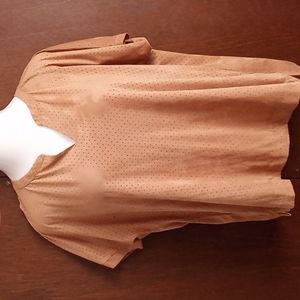 Faux suede top